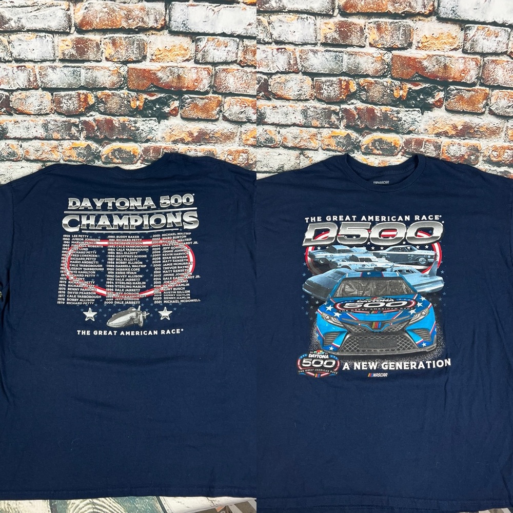 The Great American Race Double Sided NASCAR ‎ Daytona 500 Champions 2XL